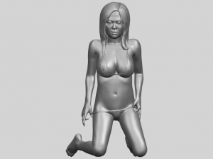 sexy girl 11-bending knee Model Cetak 3D
