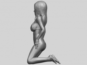sexy girl 11-bending knee Model Cetak 3D