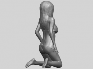 sexy girl 11-bending knee Model Cetak 3D
