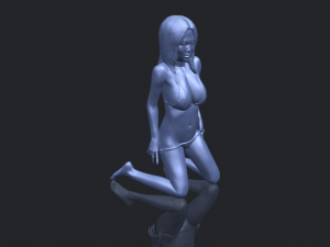 sexy girl 11-bending knee Model Cetak 3D