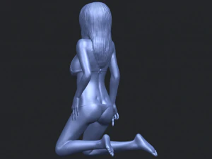 sexy girl 11-bending knee 3D Print Model