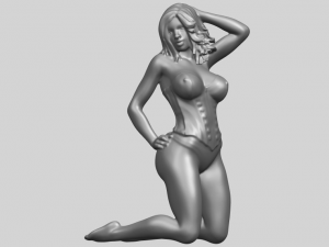 sexy girl 12-bending knee Model Cetak 3D