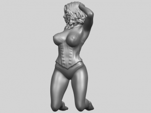 sexy girl 12-bending knee Model Cetak 3D