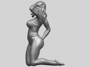 sexy girl 12-bending knee Model Cetak 3D