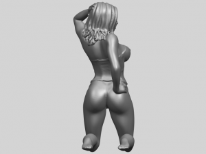 sexy girl 12-bending knee Model Cetak 3D