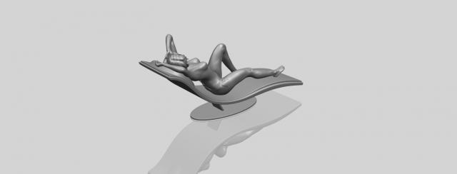 sexy girl 13-lye on chair Modèles 3D en vedette .c4d .max .obj .3ds .fbx .stl .blend 
