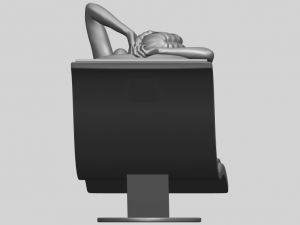 sexy girl 13-lye on chair Modèles 3D en vedette