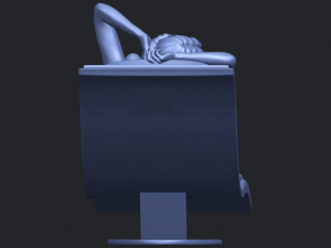 sexy girl 13-lye on chair Modèles 3D en vedette