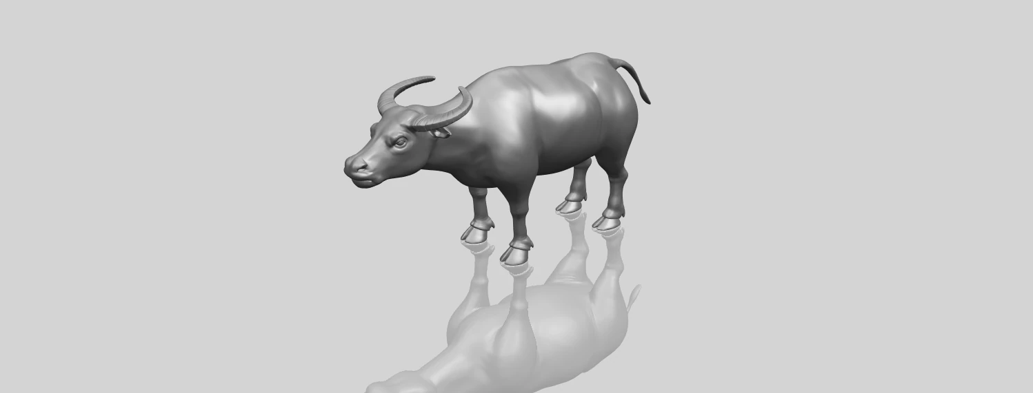 bull 05-buffalo 01 3D Print Model .c4d .max .obj .3ds .fbx .stl .blend 