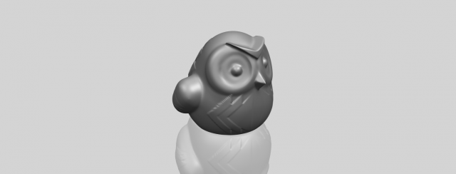 owl 05 3D Принт Модель .c4d .max .obj .3ds .fbx .stl .blend 