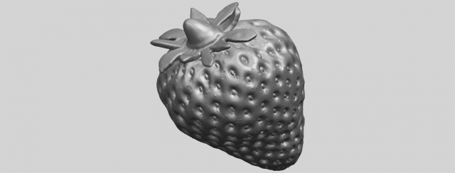 strawbery 01 3D Baskı Modeli .c4d .max .obj .3ds .fbx .stl .blend 