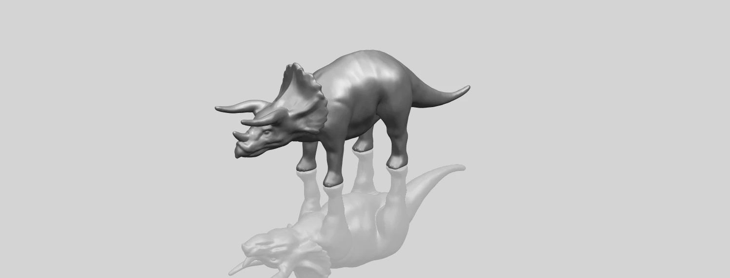 triceratops 01 3D Print Model .c4d .max .obj .3ds .fbx .stl .blend 