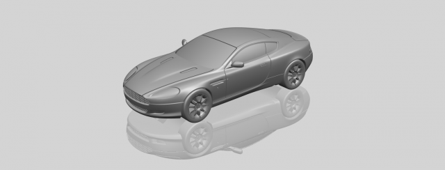 aston martin db9 coupe 3Dプリントモデル .c4d .max .obj .3ds .fbx .stl .blend 