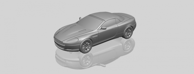 aston martin db9 cabriolet Modelo de impresión 3D .c4d .max .obj .3ds .fbx .stl .blend 