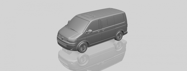 vw t5 gp multivan 3Dプリントモデル .c4d .max .obj .3ds .fbx .stl .blend 