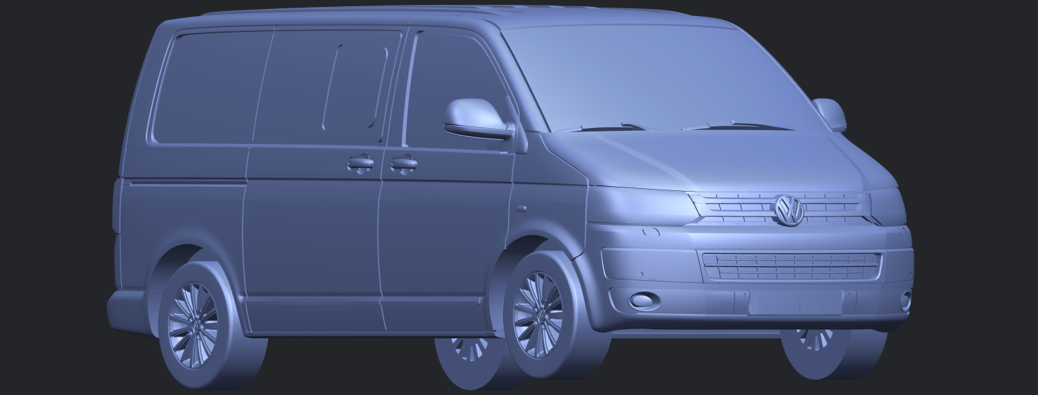 VW T5 GP Multivan 3D Model in Vehicle 3DExport