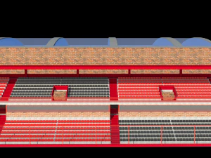 tribune of stadium and mini stadium football 3D Model