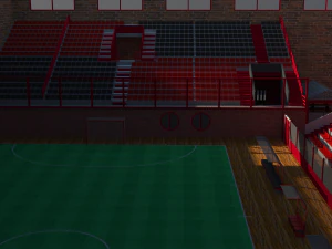 tribune of stadium and mini stadium football 3D Model