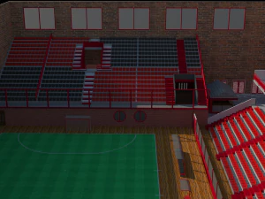 tribune of stadium and mini stadium football 3D Model