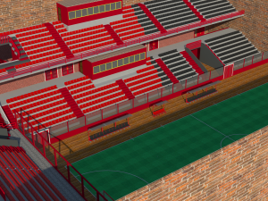 tribune of stadium and mini stadium football Modèle 3D