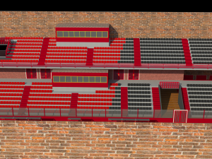 tribune of stadium and mini stadium football Modèle 3D