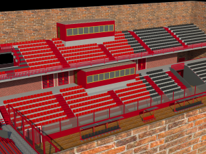 tribune of stadium and mini stadium football Modèle 3D