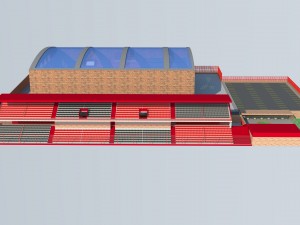 tribune of stadium and mini stadium football Modèle 3D