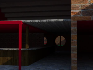 tribune of stadium and mini stadium football 3D Model