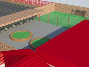 tribune of stadium and mini stadium football Modèle 3D