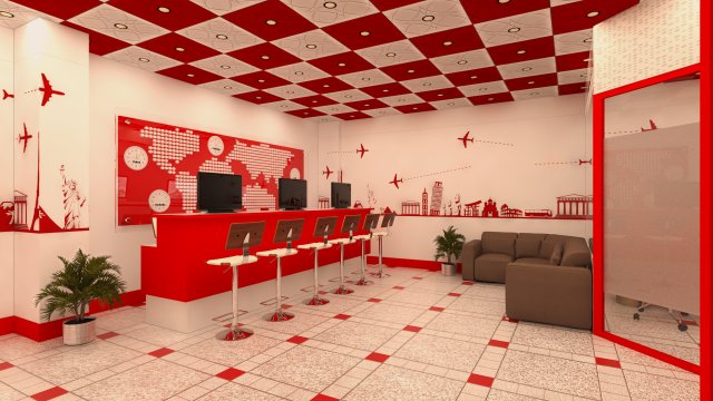 travel agency Model 3D .c4d .max .obj .3ds .fbx .stl .blend 