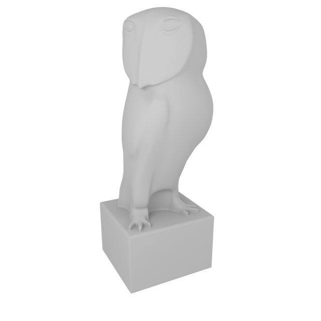 owl statue 3D Модель .c4d .max .obj .3ds .fbx .stl .blend 