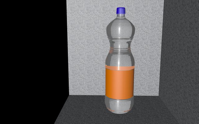 simple fanta bottle Model 3D .c4d .max .obj .3ds .fbx .stl .blend 