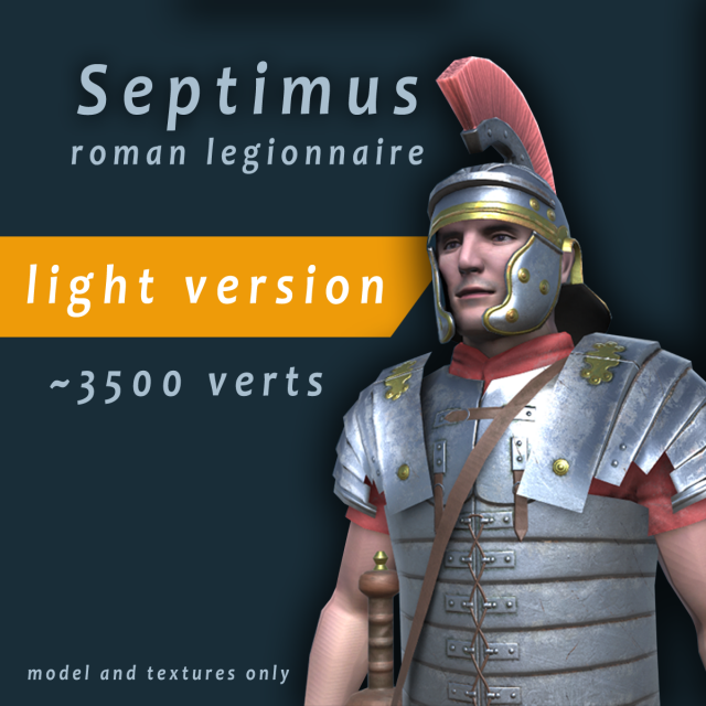 septimus roman legionnaire game model 3D Model .c4d .max .obj .3ds .fbx .stl .blend 