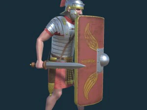septimus roman legionnaire animated game character 3D Model