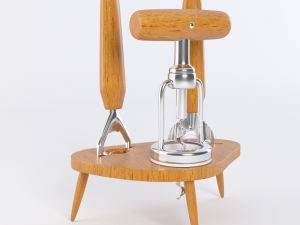 bottle opener - corkscrew Modelo 3D