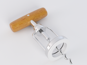 bottle opener - corkscrew 3D Model