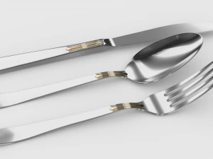 食器フォークスプーンとナイフ 3Dモデル
