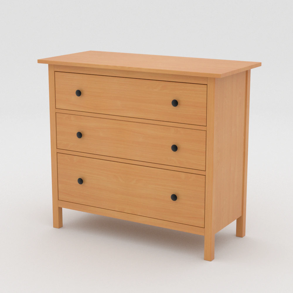 ikea hemnes chest of drawers 3D Model .c4d .max .obj .3ds .fbx .stl .blend 