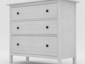 ikea hemnes chest of drawers white wood 3D मॉडल