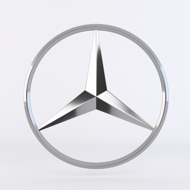 logo mercedes 3D 모델 .c4d .max .obj .3ds .fbx .stl .blend 