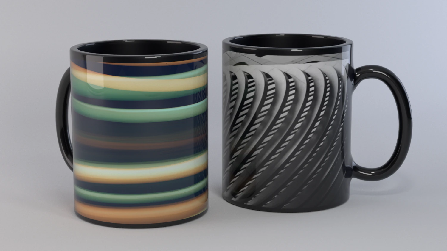 ceramic cups 3D Model .c4d .max .obj .3ds .fbx .stl .blend 