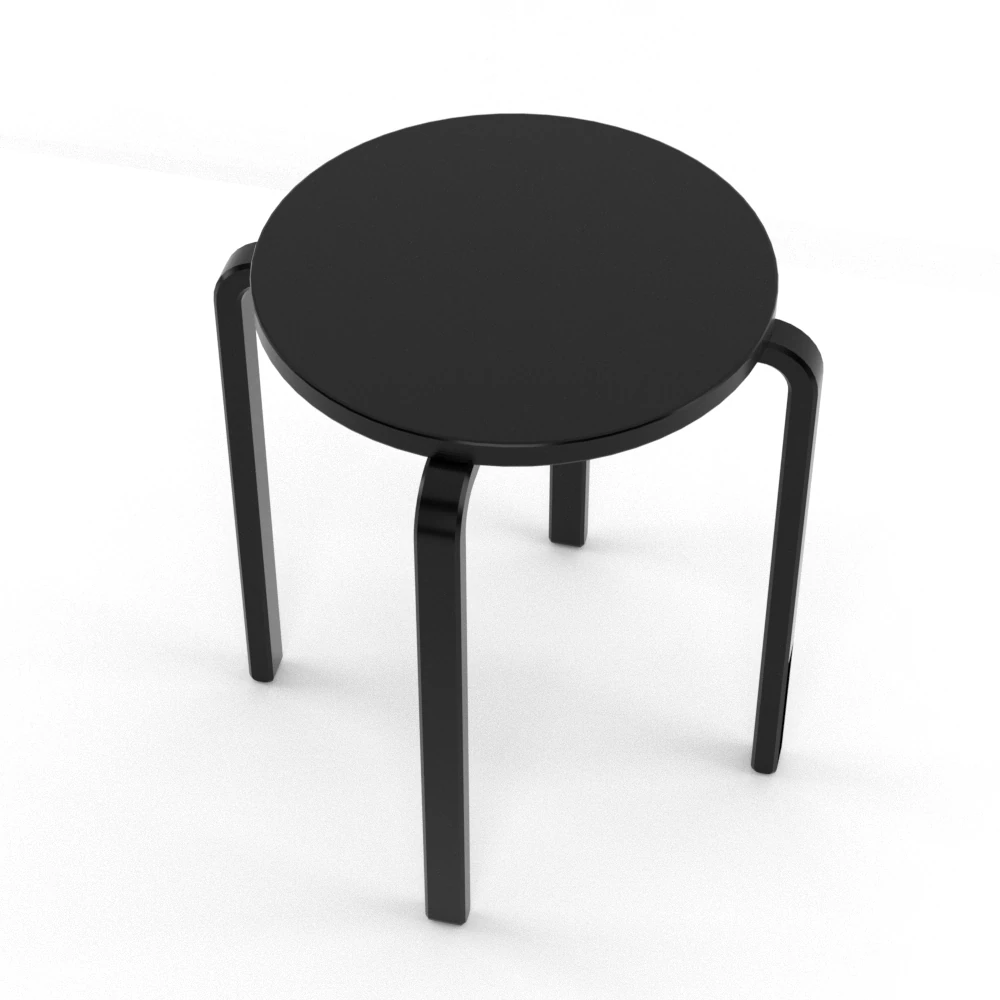 fosta ikea tabouret dark wood 3D Model .c4d .max .obj .3ds .fbx .stl .blend 