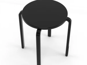 tabouret Fosta Ikea bois fonc&eacute; Modèle 3D