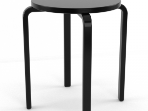 fosta ikea tabouret dark wood 3D Модель