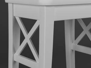 ikea ingolf tabouret white 3D Model