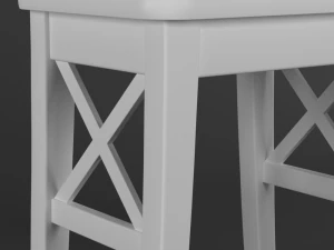 ikea ingolf tabouret white 3D Model