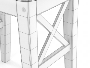 ikea ingolf tabouret white 3D Model