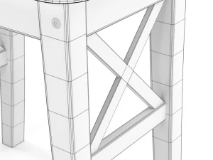 ikea ingolf tabouret white 3D Model