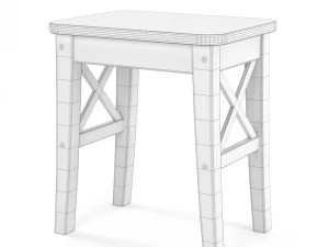 ikea ingolf tabouret white 3D Model