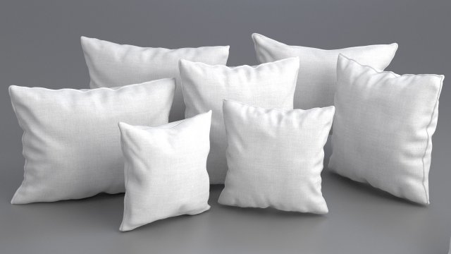 solid pillow set 3D-Modell .c4d .max .obj .3ds .fbx .stl .blend 